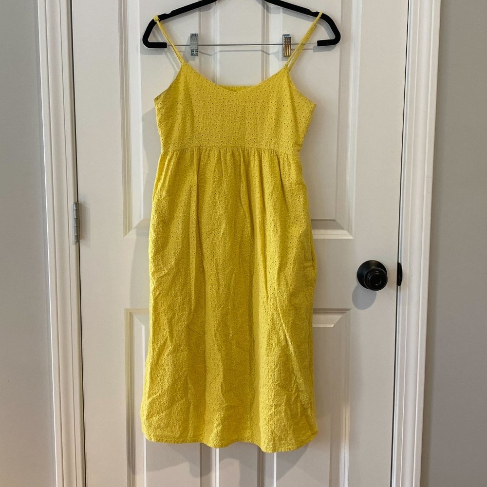 Yellow Eyelet Spaghetti Strap‎ Midi Dress by Rachel Ashwell - Size 6